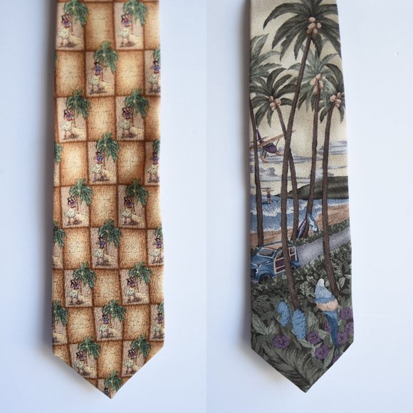 Set of 4 100% Silk Tropicalo Ties by Tango - Picture 4 of 10